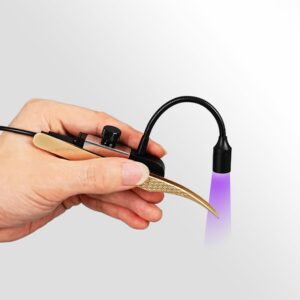 uv light with lash tweezer