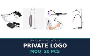 UV lash lamp product lineup with private logo MOQ 20 pcs
